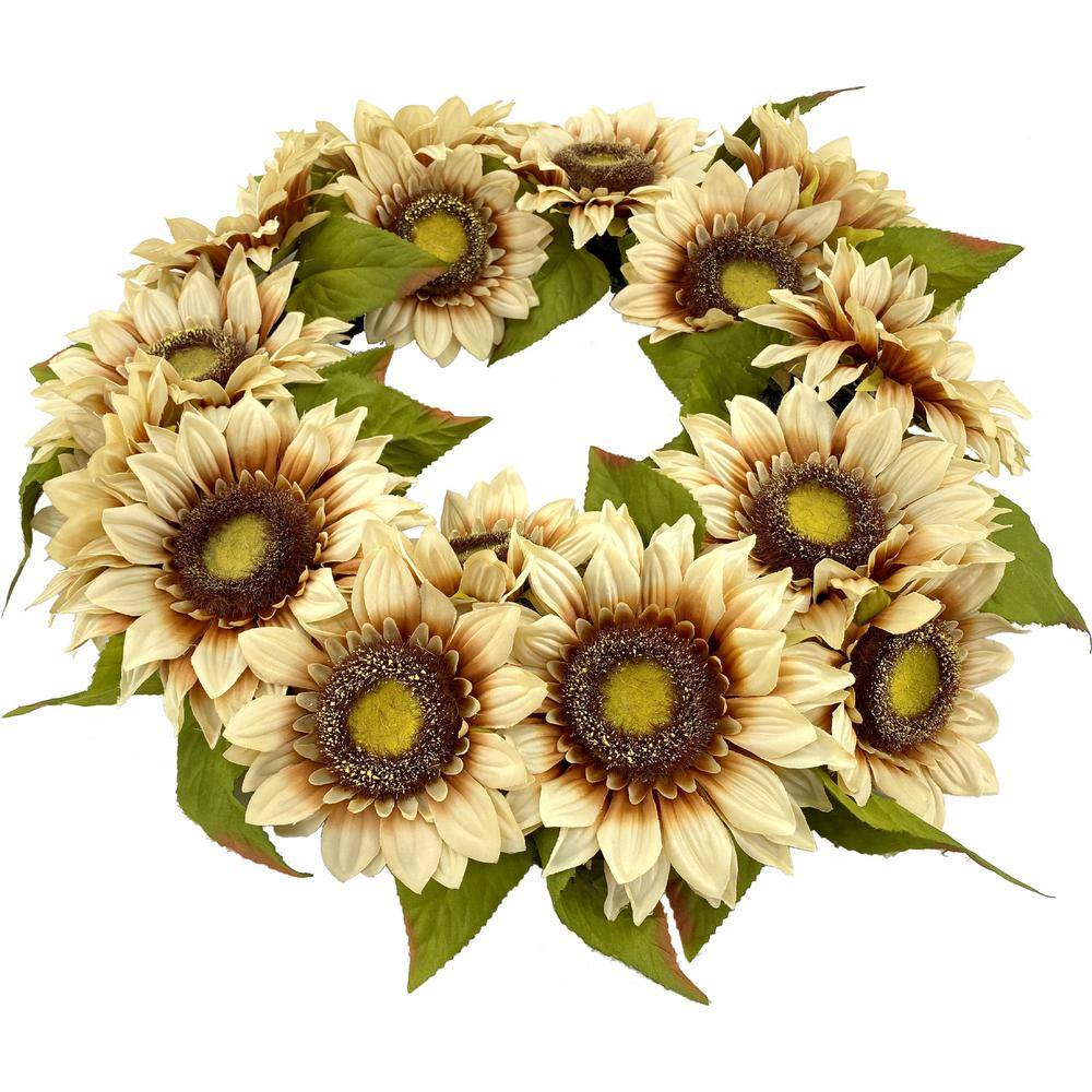 22 in. Fall Classic Sunflower Wreath - Hercitys