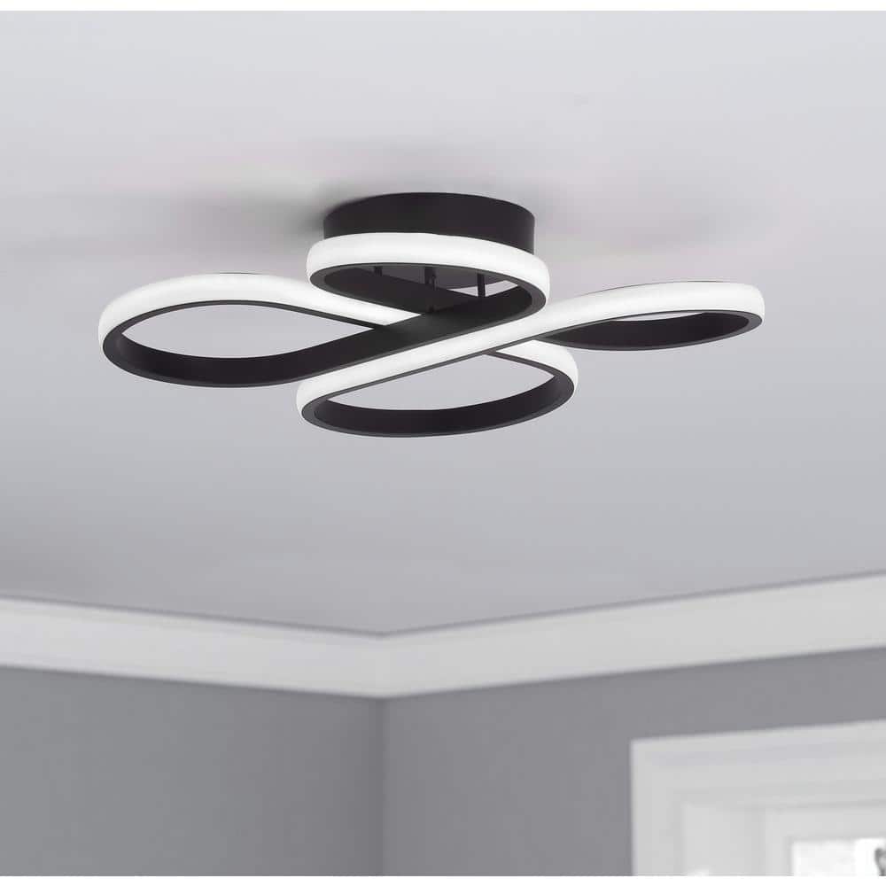 20.47 in. 1-Light Modern Linear Integrated LED Flush Mount Ceiling Lighting Fixtures - Hercitys