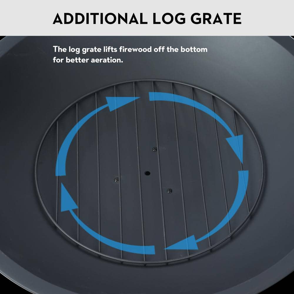 30in W Outdoor Wood Burning Fire Pit-Durable Pits for Outside-Small Fire Pit for Backyard - Hercitys