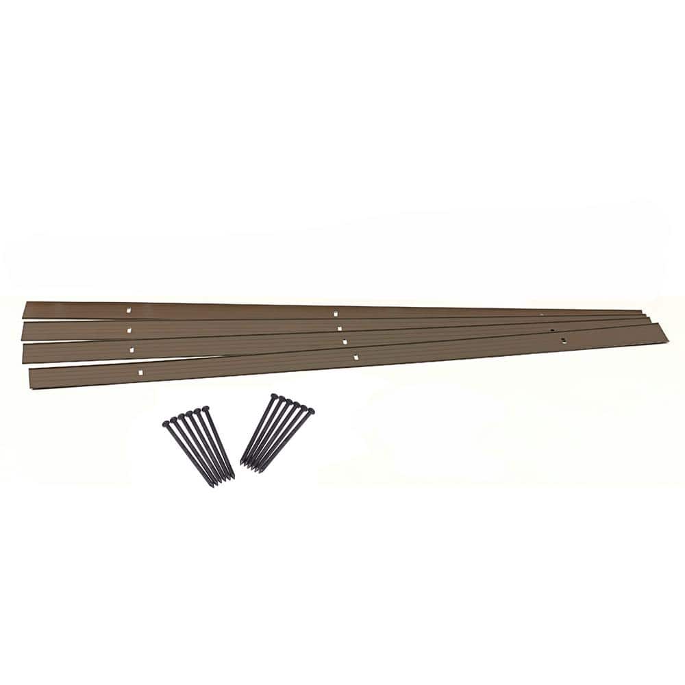 24 ft. x 4 in. Bronze Aluminum Landscape Edging Project Kit (4 – 6 ft. pieces) - Hercitys