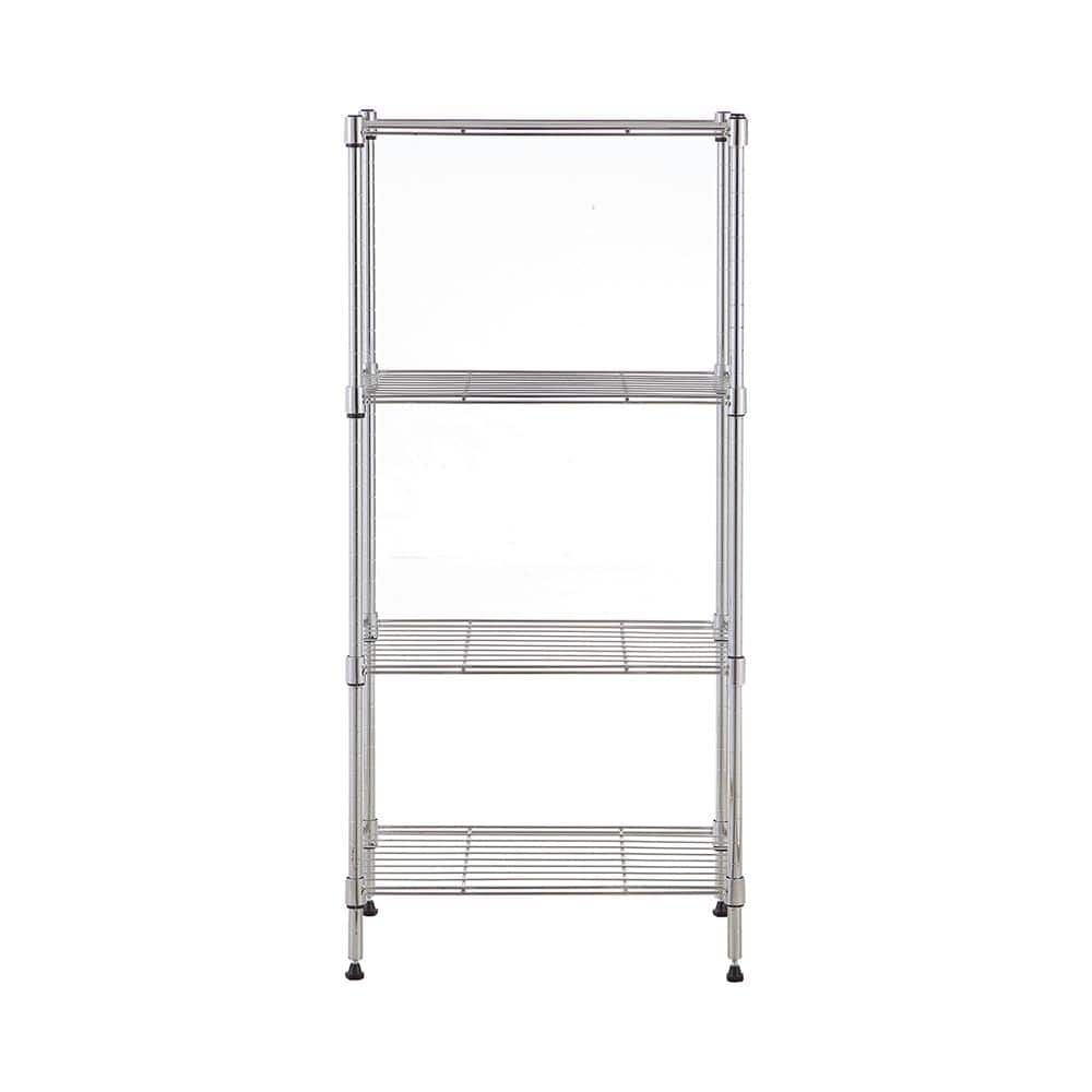 4-Tier Chorme Wire Shelving Unit (12 in. D x 18 in. W x 39 in. H) - Hercitys
