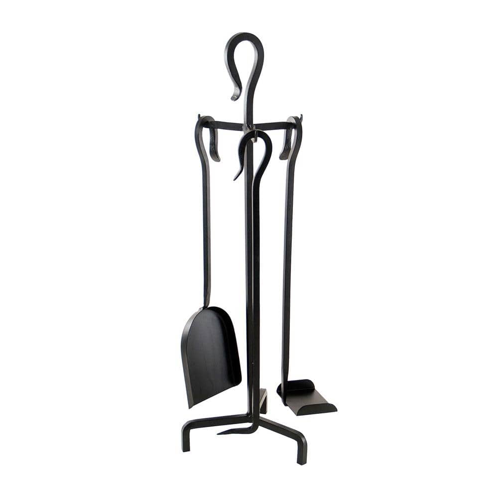 26 in. Tall Black Berlin Iron Set of 4 Mini Fireplace Tools - Hercitys