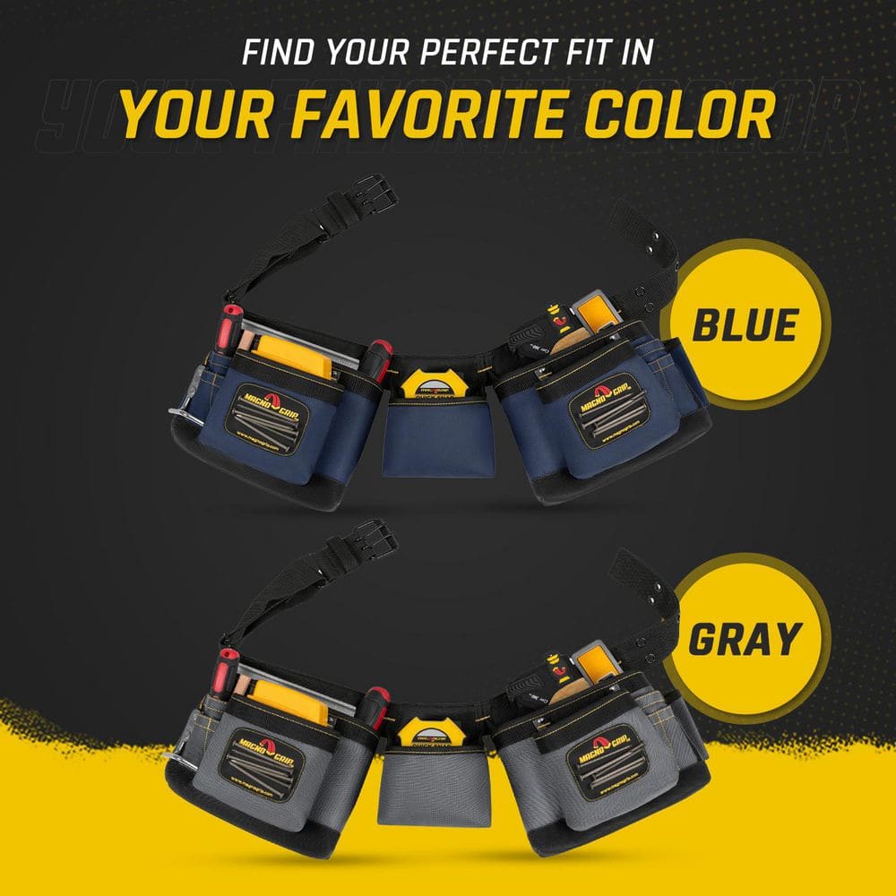 12-Pocket Magnetic Carpenter’s Tool Belt - Hercitys