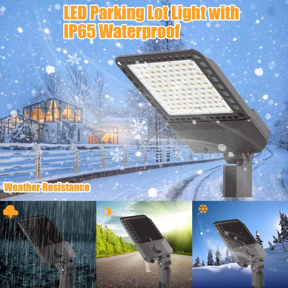 1500-Watt Equivalent Integrated LED Parking Lot Area Light,5000K Slip Fitter,39000 Lumens Dusk to Dawn Commercial Light - Hercitys