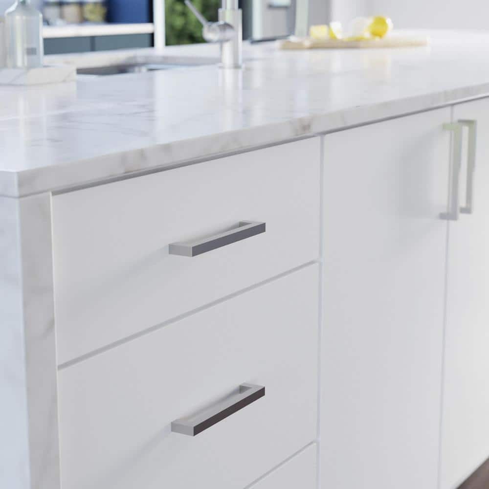 30-Pack Simple Modern Square 6-5/16 in. (160 mm) Modern Cabinet Drawer Pulls in Stainless Steel - Hercitys