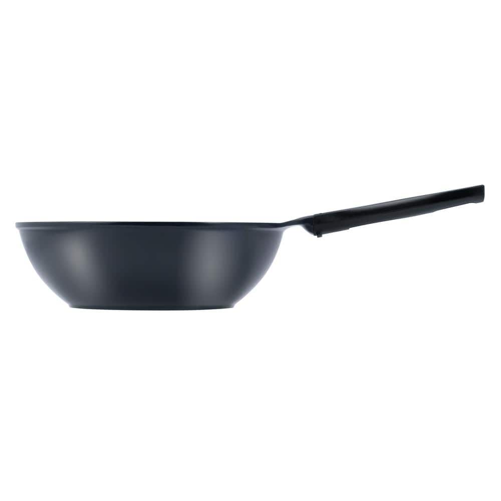 12 in. Aluminum Wok with Smooth Ceramic Non-Stick Coating (100% PTFE and PFOA Free) – Vulcan black - Hercitys
