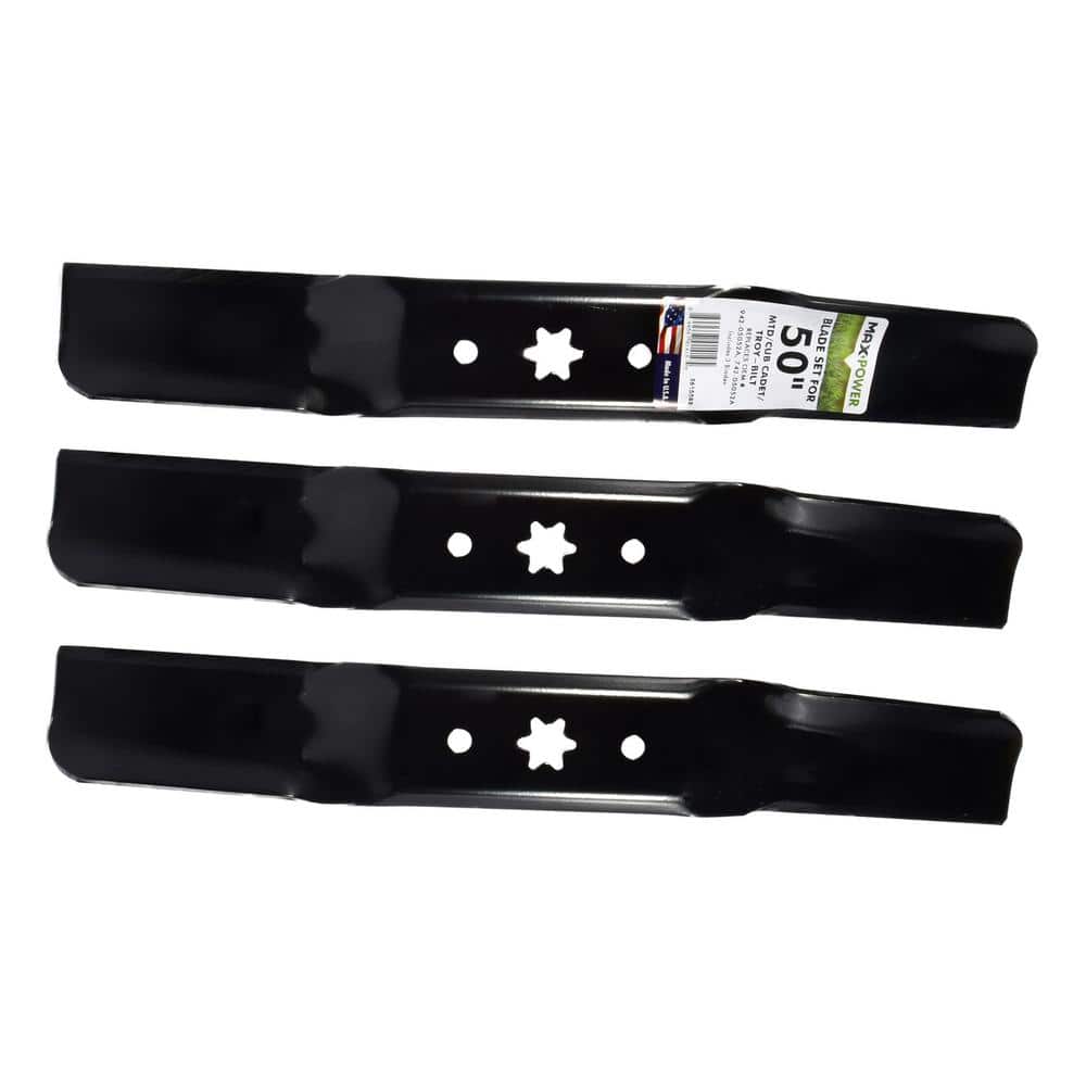 3 Blade Set for Many 50 in. Cut MTD, Cub Cadet, Craftsman Mowers Replaces OEM #’s 942-05052A and 742-05052A - Hercitys