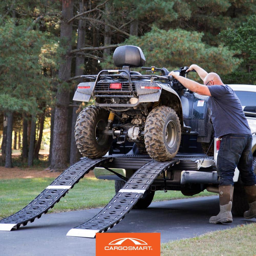 12 in. W x 90 in. L 750 lb. Capacity Hybrid S-Curve Centerfold Truck Loading Ramp (Includes 1 Ramp) - Hercitys