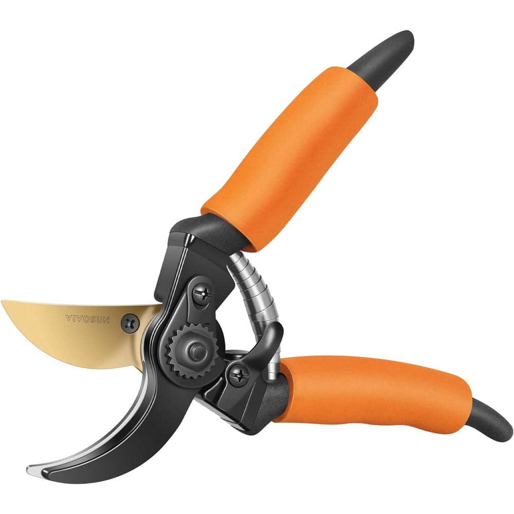 1.6 in. Pruning Shears with Bypass 3/4 in. Cut Capacity SK5 Blades, Cushion-Covered Handle and Safety Lock - Hercitys