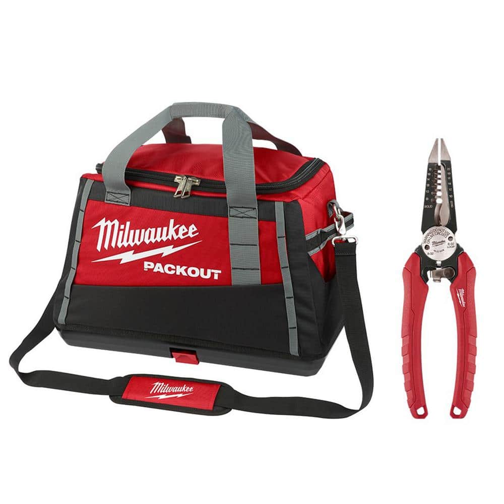 20 in. PACKOUT Tool Bag/Tote with 6-in-1 Wire Stripper Pliers - Hercitys