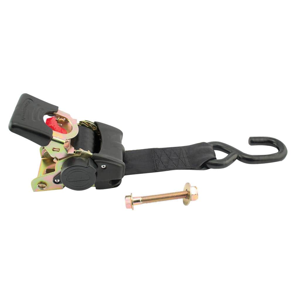 2 in. x 5.5 ft. 4000 lbs. Bolt On Retractable Ratchet Strap (2-Pack) - Hercitys