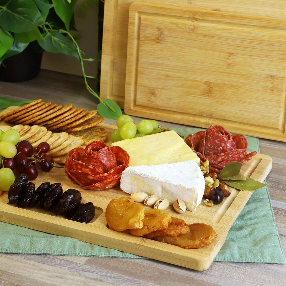 3-Piece Bamboo Cutting, Prep and Serving Boards - Hercitys