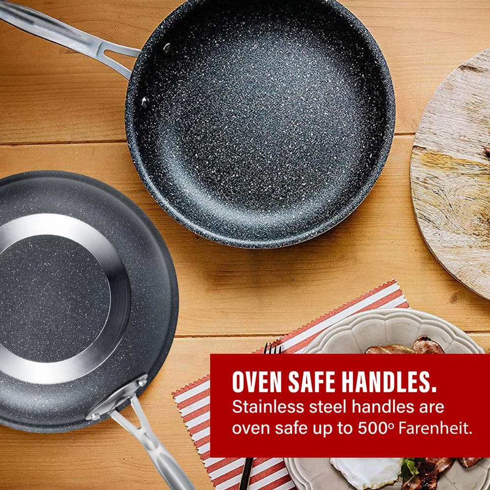 10 in. Aluminum Ultra-Durable Non-Stick Diamond Infused Round Fry Pan - Hercitys