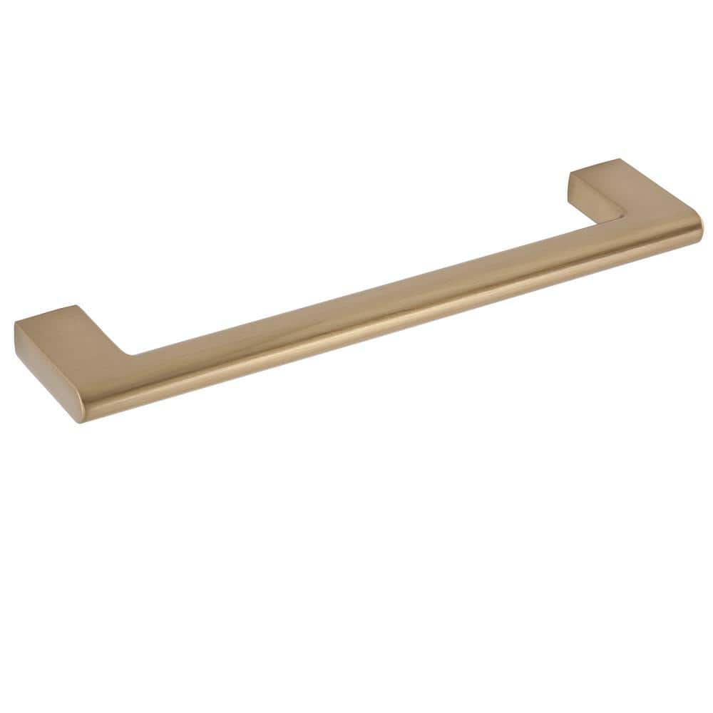 5-Pack Vail 6 in. (152 mm) Center-to-Center Modern Satin Brass Bar Drawer Pull - Hercitys
