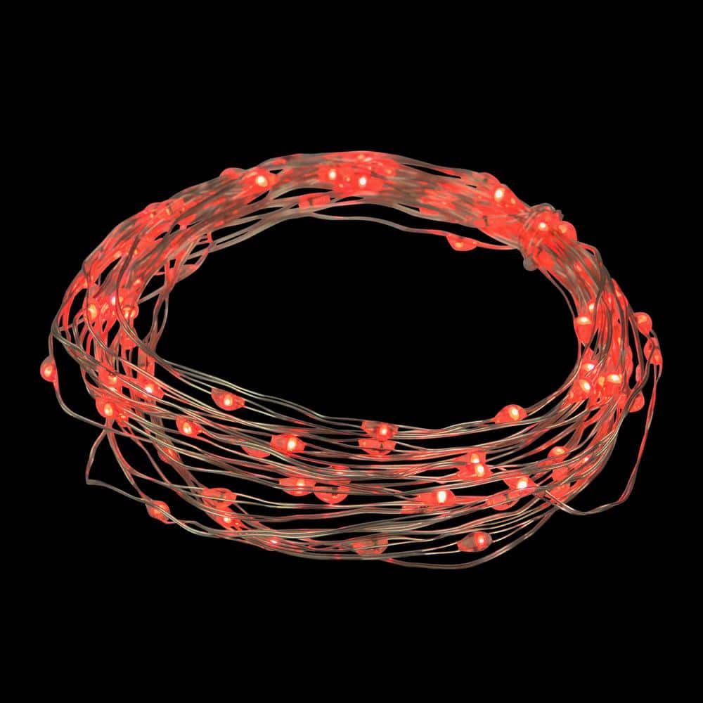 100 CT Red LED Micro Fairy Lights-20 ft. Copper Wire - Hercitys