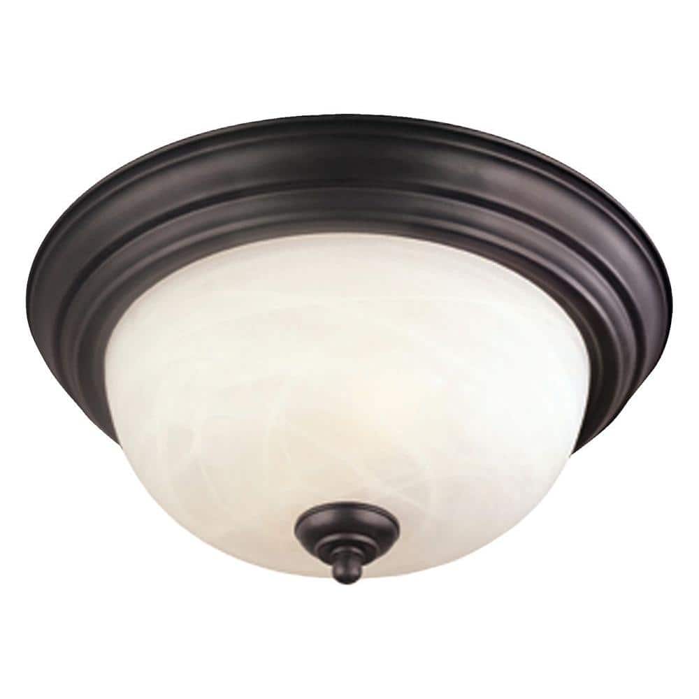 3-Light Painted Bronze Ceiling Flush Mount - Hercitys