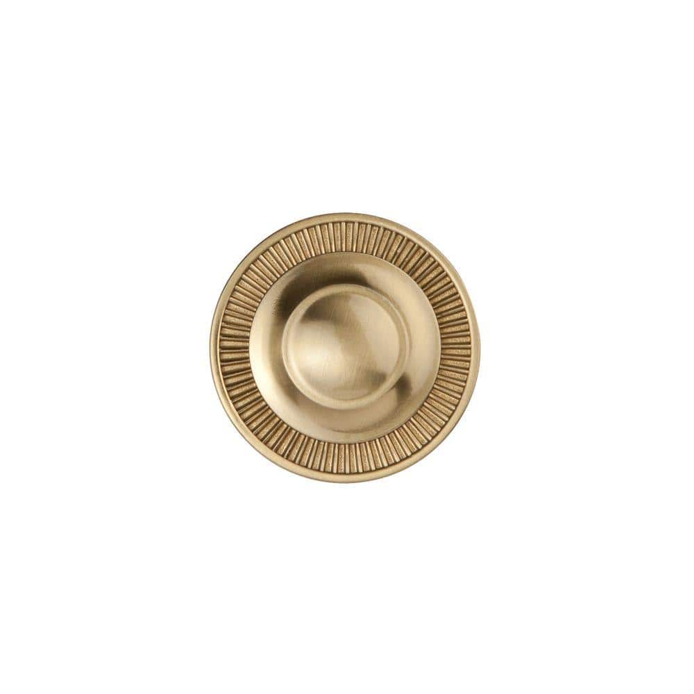 10-Pack Minted 1-1/2 in. (38 mm) Traditional Satin Brass Round Cabinet Knob - Hercitys