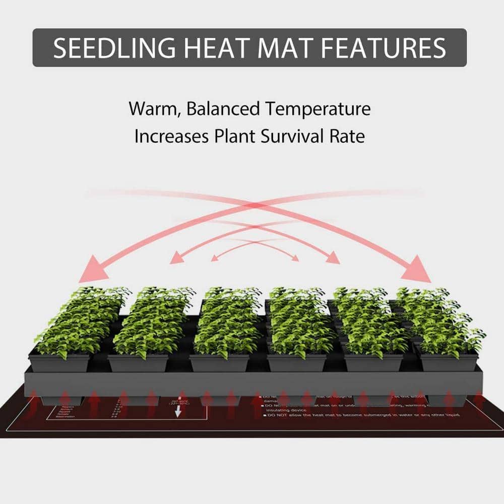 10 in. x 20.75 in. Waterproof Seedling Heat Mat - Hercitys