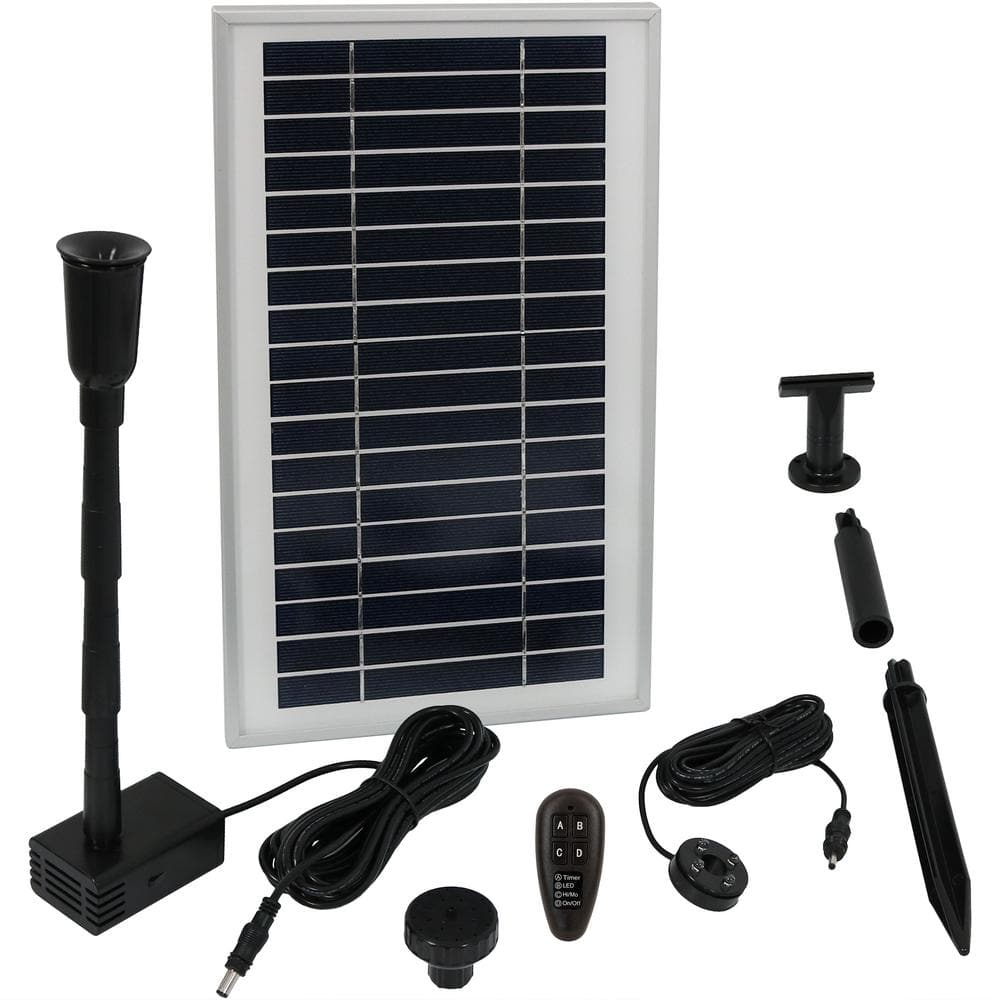 55 in. Lift 105 GPH Solar Pump Kit with Battery Pack and Remote Control - Hercitys