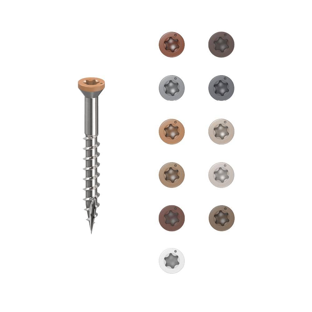 1-5/8 in. #8 316 Stainless Steel Cedar Premium Star Drive Trim Screws (350-Count) - Hercitys
