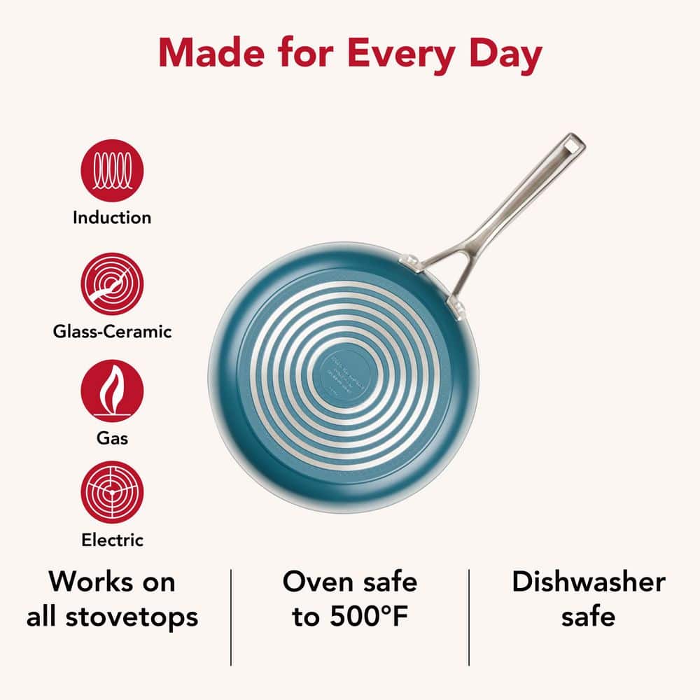 10 in. Hard-Anodized Aluminum Ceramic Nonstick Induction Skillet - Hercitys