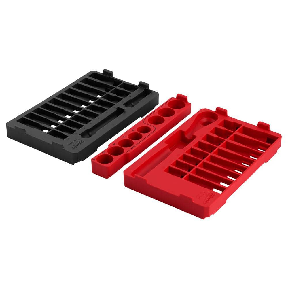 1/2 in. Drive SAE/Metric Ratchet and Socket Mechanics Tool Set PACKOUT Trays - Hercitys