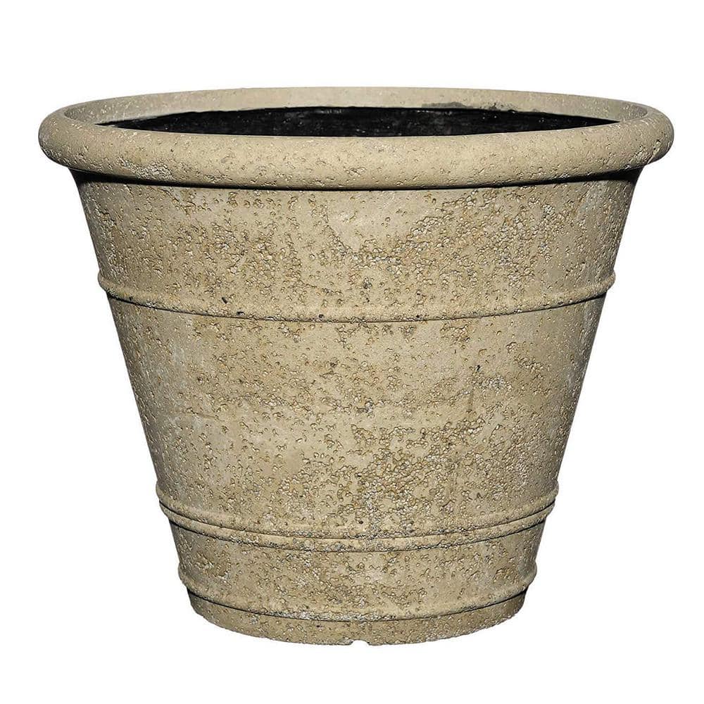 22 in. Anson Pot LavaStone Planter, Natural - Hercitys