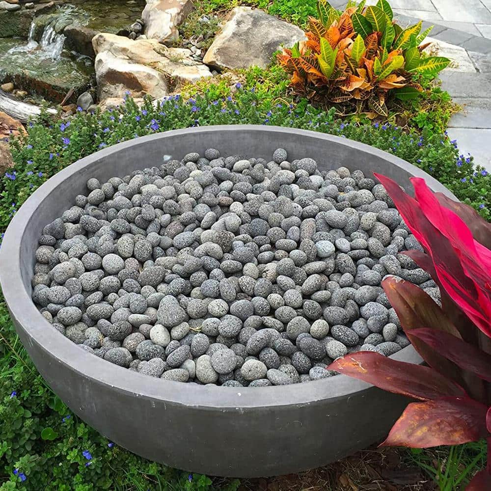 0.4 cu. ft. 1 in. 30 lbs. Black Lava Pebbles - Hercitys