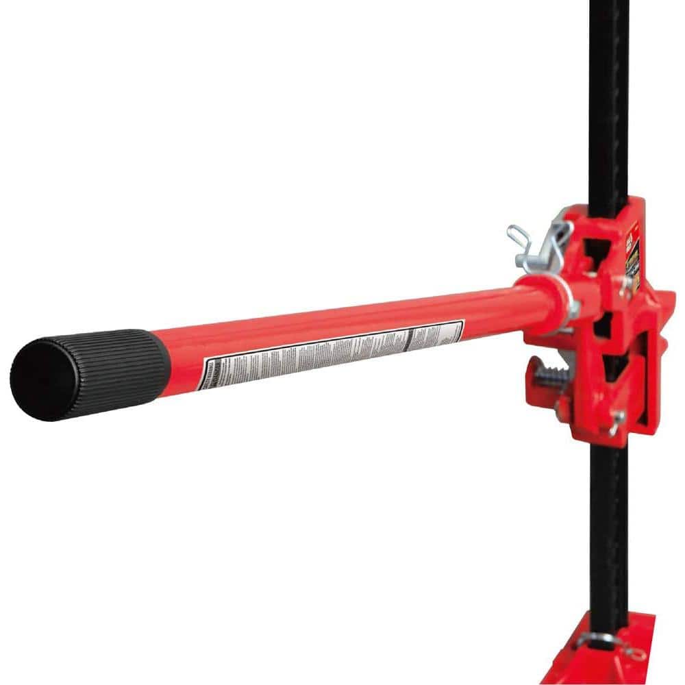 3-Ton (6,000 lbs.) Capacity 33 in. Ratcheting Off Road Utility Farm Jack, Red and Black - Hercitys