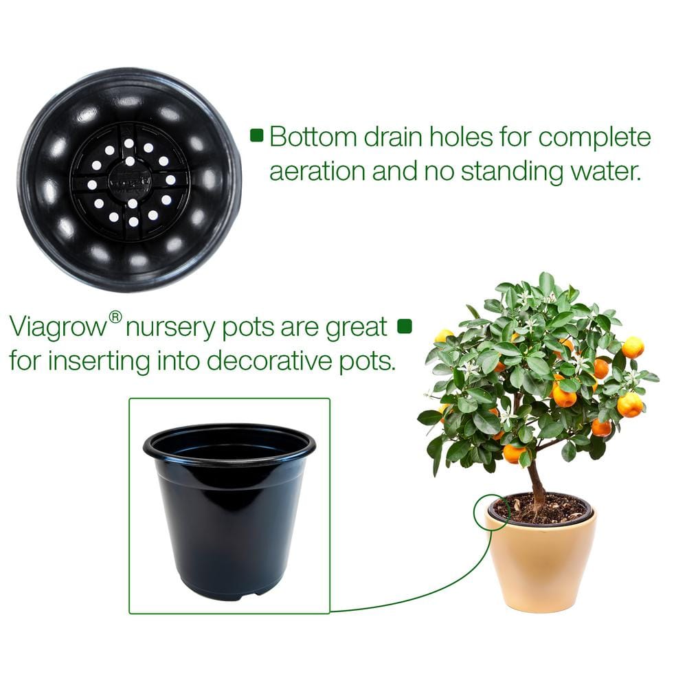 1 Gal. plastic Nursery Pots (20-Pack) - Hercitys