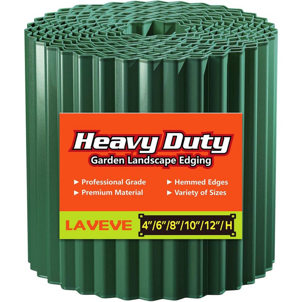 10″ x 20′ Green Corrugated Metal Garden Edging Landscape Edging Border for Lawn Flower Bed Garden Fence Paver Edging - Hercitys