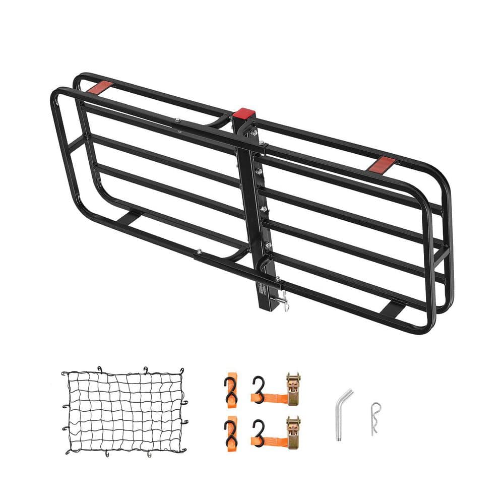 53 in. x 19 in. x 5 in. Hitch Cargo Carrier 500 lbs. Capacity Hitch Cargo Carrier with Hitch Stabilizer , Ratchet Straps - Hercitys