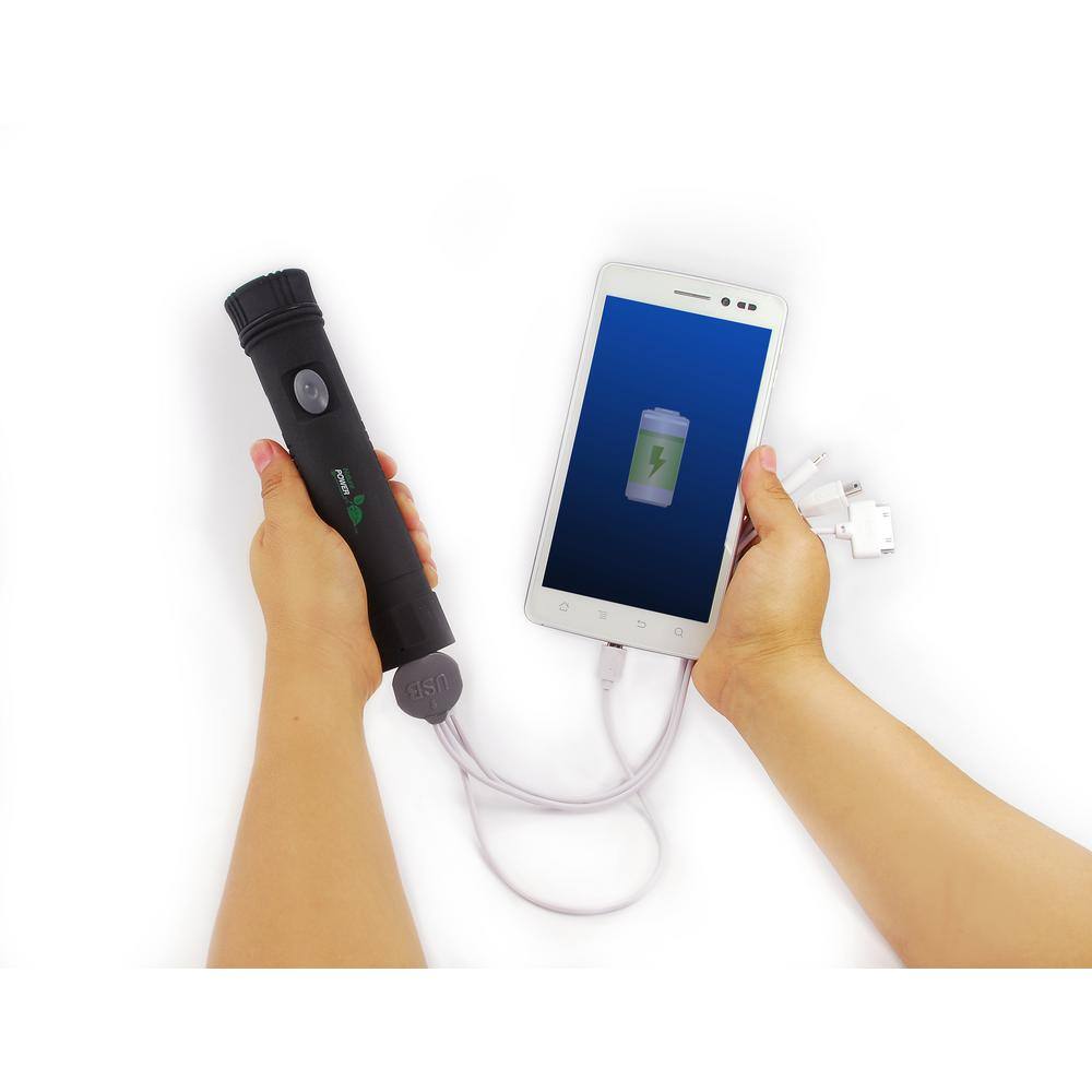 3-Watt LED Rechargeable Flashlight with Integrated 4500mAh Powerbank for Charging Portable Devices (6-Pack) - Hercitys