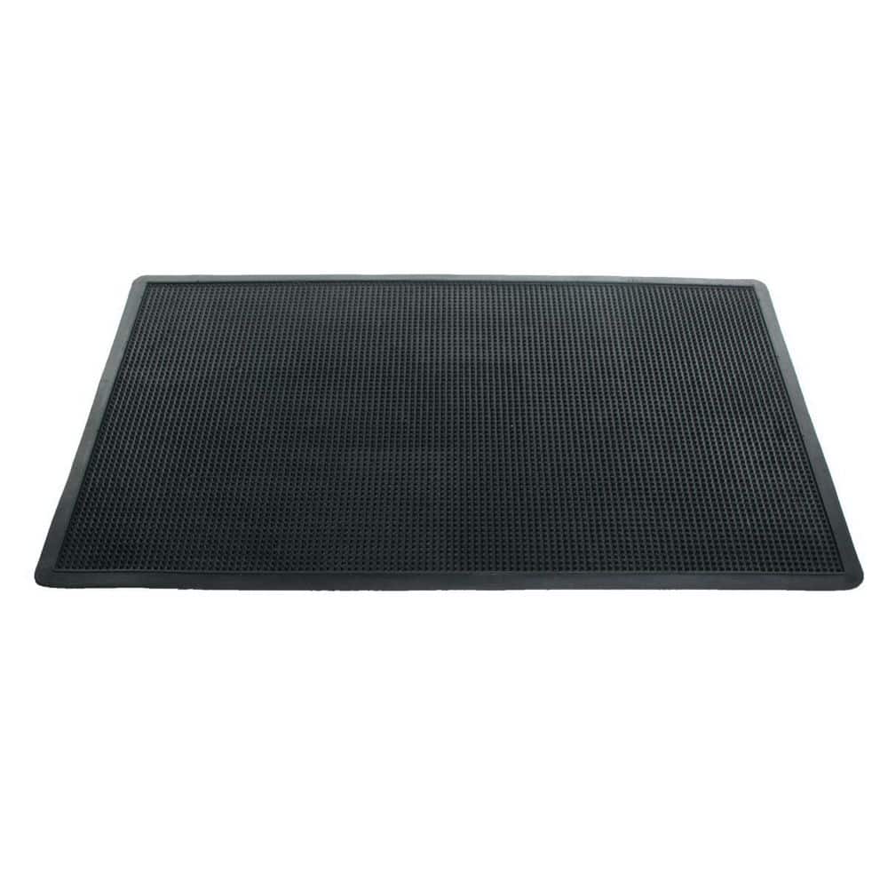 40 in. x 24 in. Black Rubber Outdoor Door Mat - Hercitys