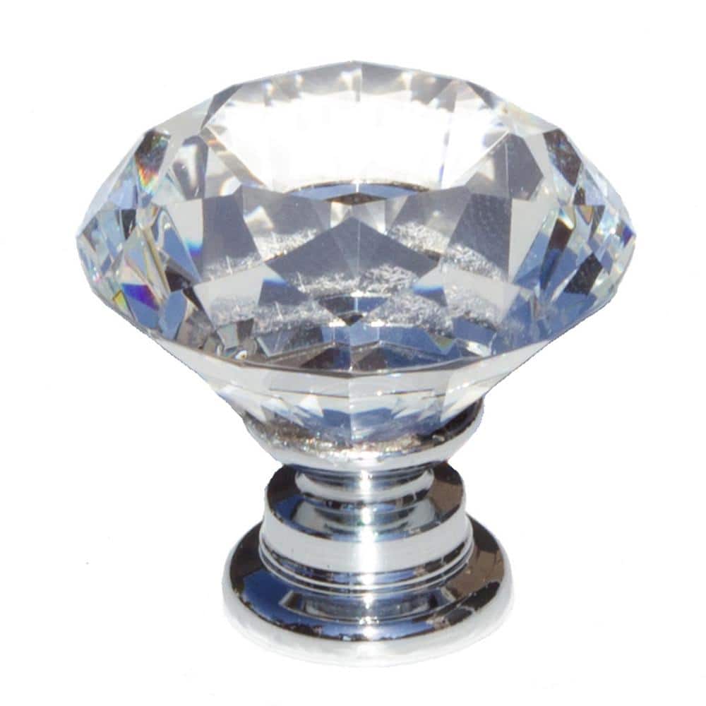 1-1/8 in. Dia Crystal K9  Diamond Shape Cabinet Knob (10-Pack) - Hercitys