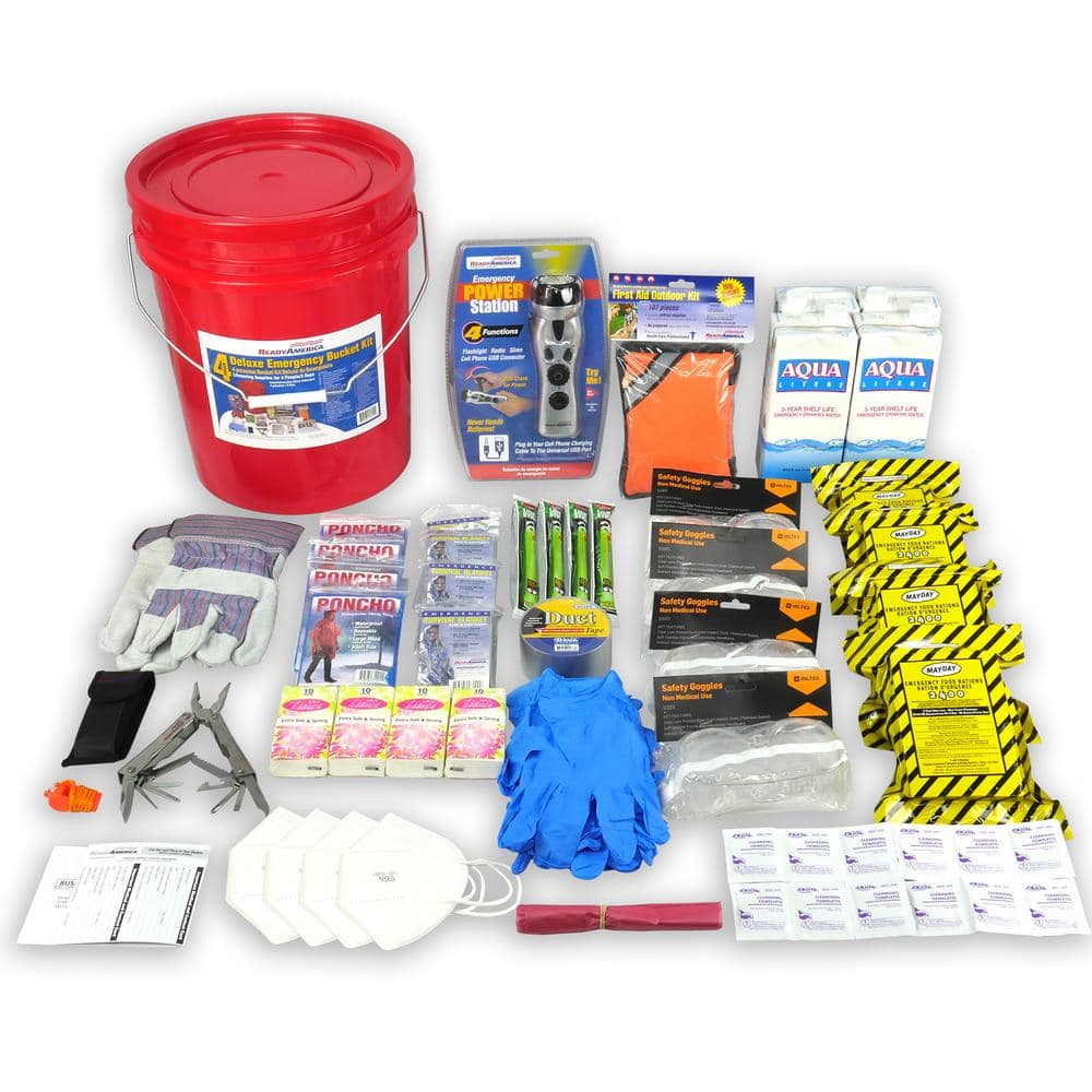 4-Person 3-Day Deluxe Emergency Kit in a Bucket - Hercitys