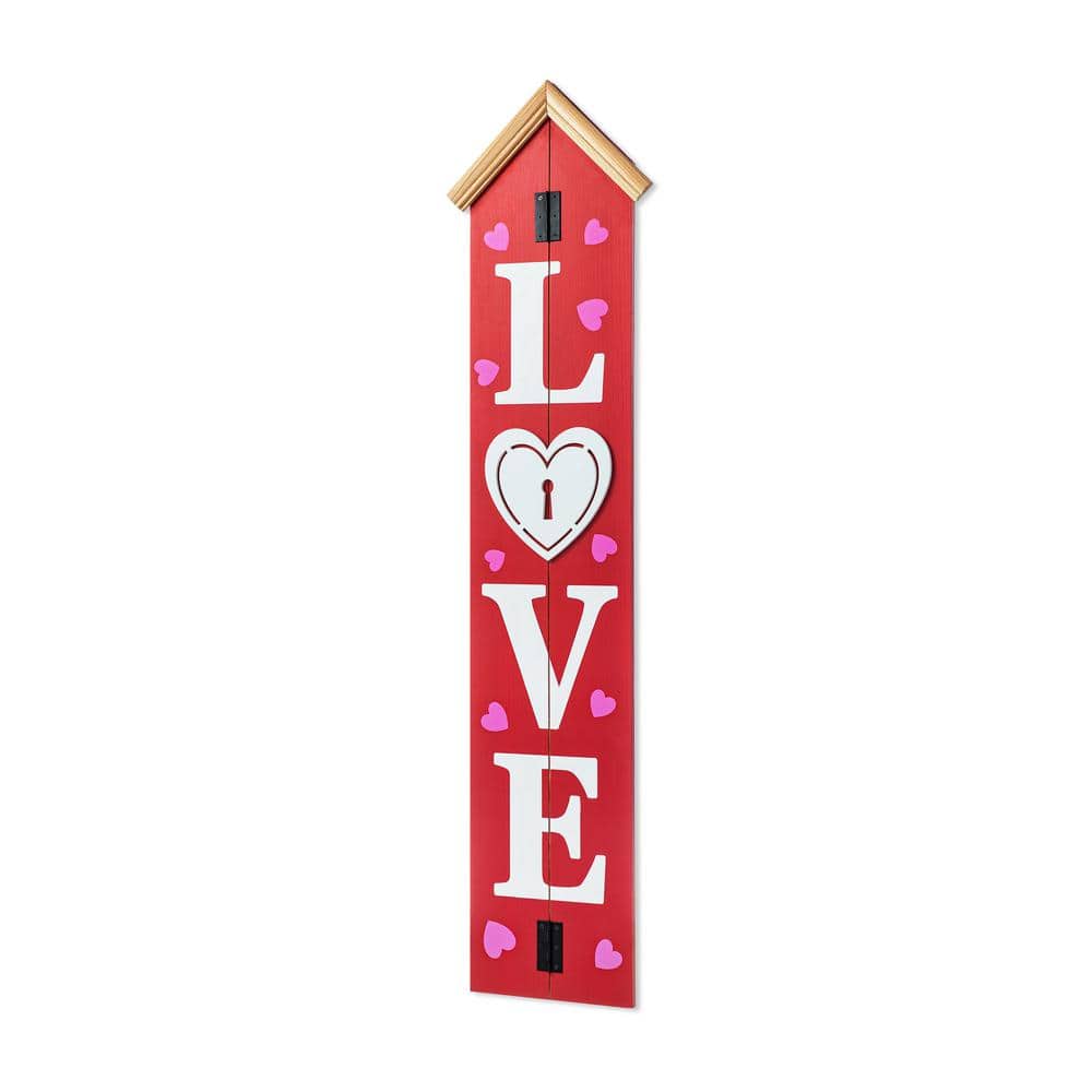 42 in.H Valentine’s Wooden  in.LOVE in. House-shaped Porch Decor - Hercitys