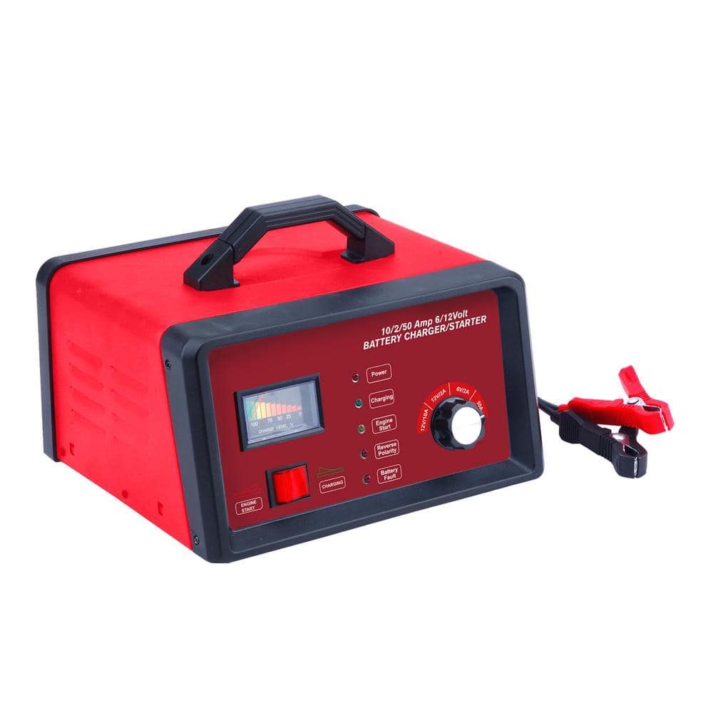 4.5 ft.12-Volt Car-To-Car Battery Booster with Engine Start and Heavy-Duty Copper Plated Clamps, Built-in Amp Meter - Hercitys