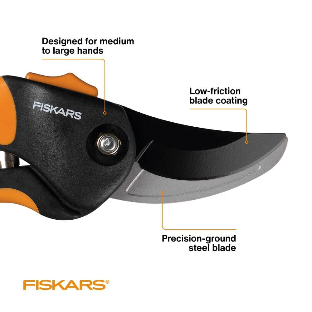 3/4 in. Cut Capacity 9.4 in. Steel Blade Bypass Pruning Shears with SoftGrip Handles - Hercitys