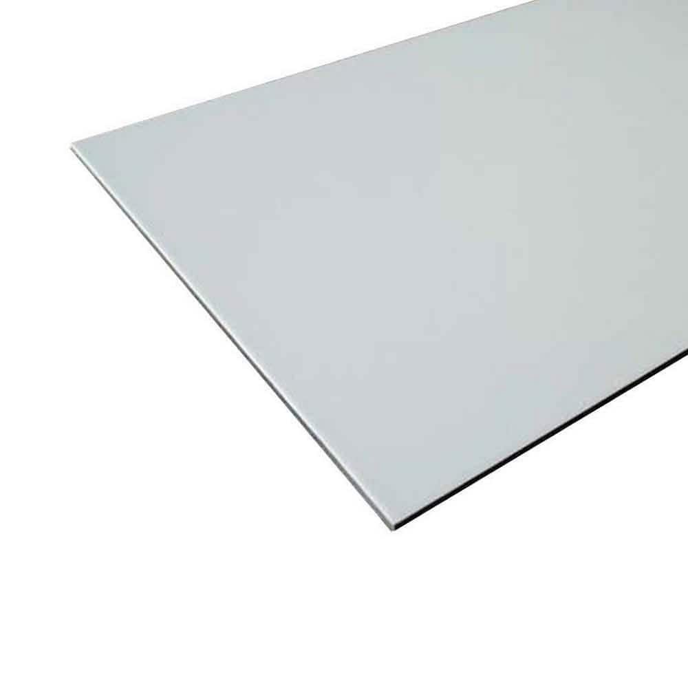 24 in. x 48 in. x 1/8 in. Thick Aluminum Composite ACM White Sheet - Hercitys