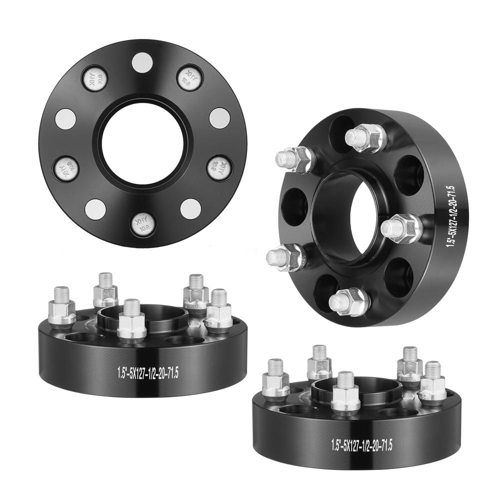 1.5 in. 5 in. x 5.5 in. Wheel Spacers Wheel Adapters 5 Lug Forged Spacer 4 PCS Black - Hercitys
