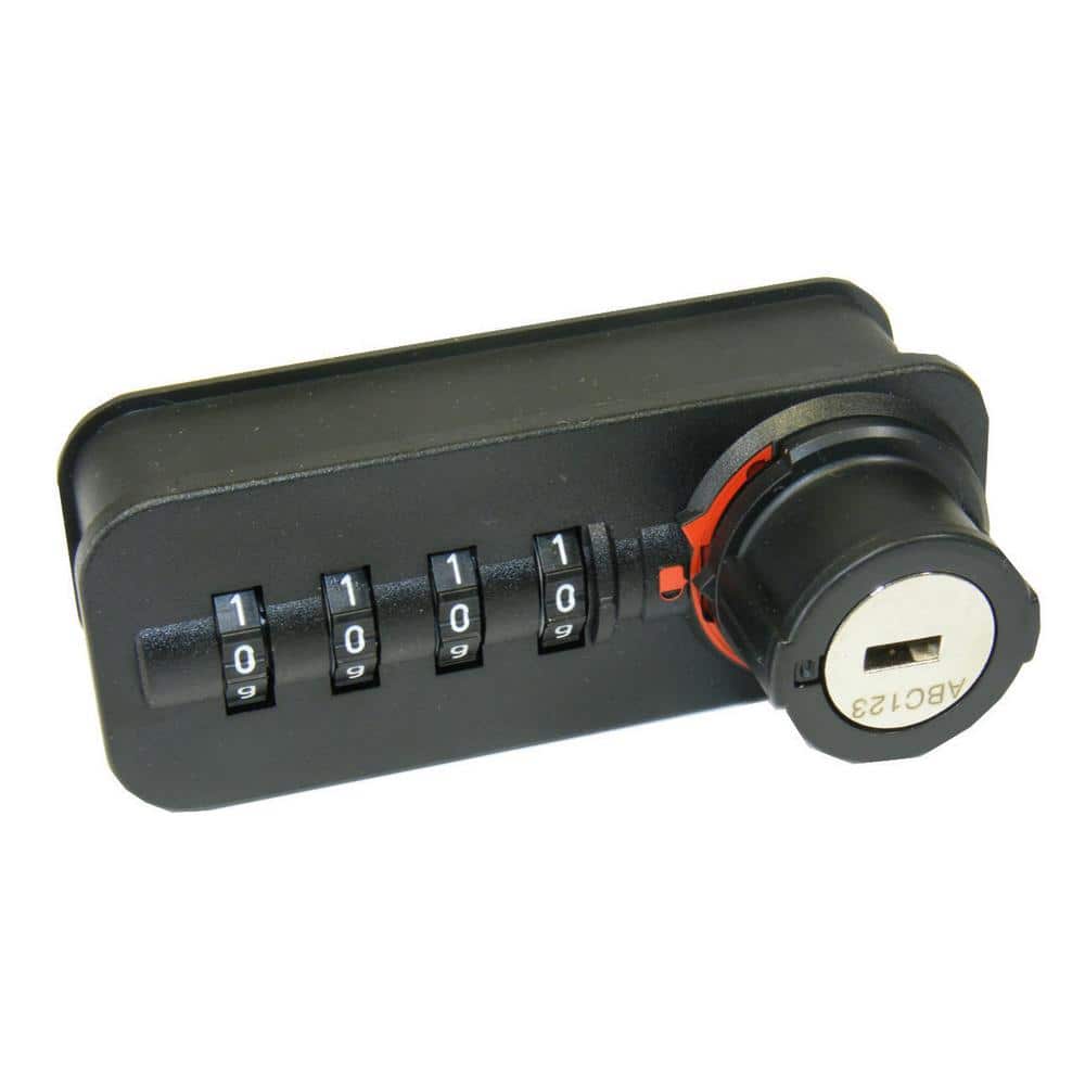 3-5/16 in. Black Left Hand Fixed Code Combination Furniture Lock - Hercitys