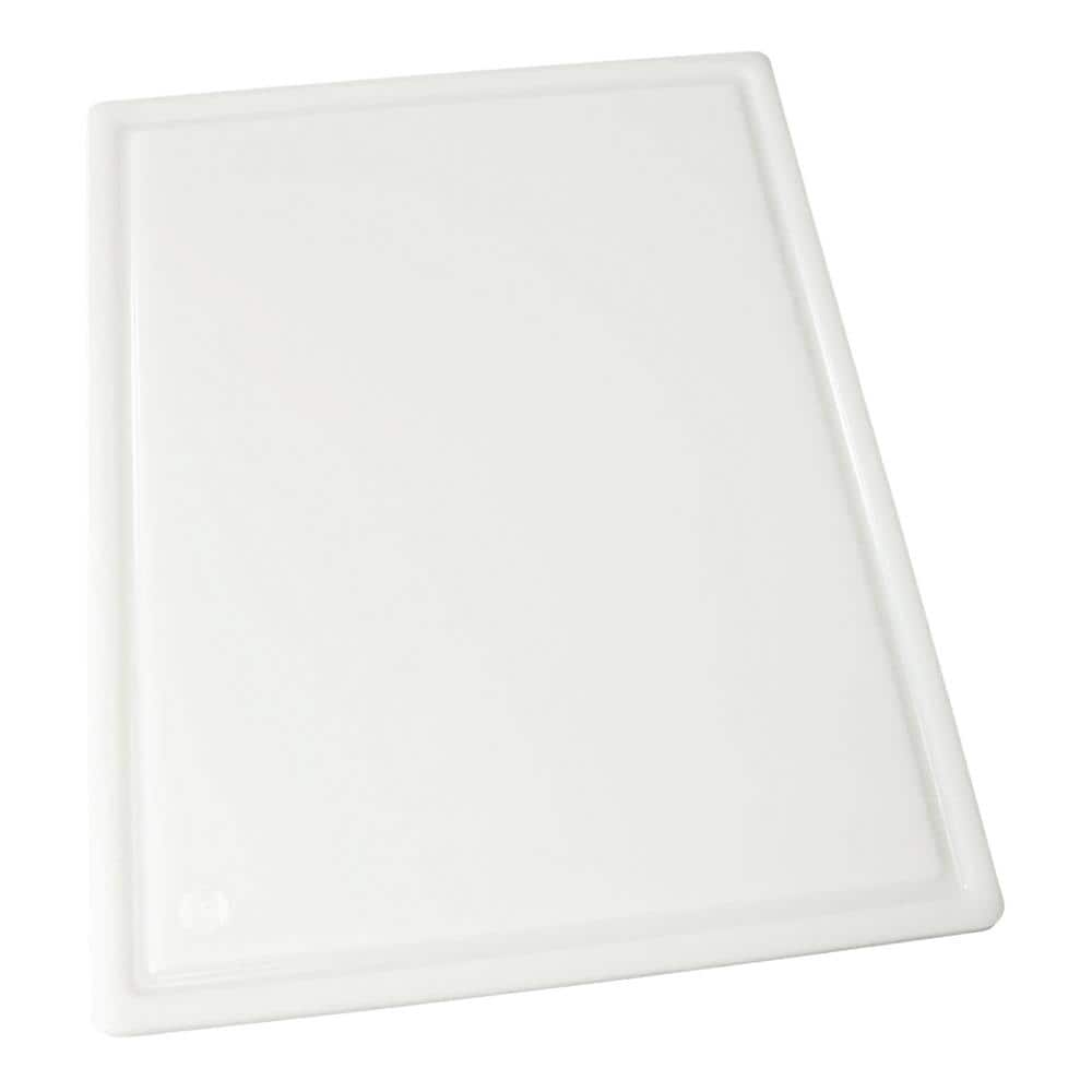 12 in. x 18 in. x-1/2 in., White Grooved Cutting Board, Grooved - Hercitys