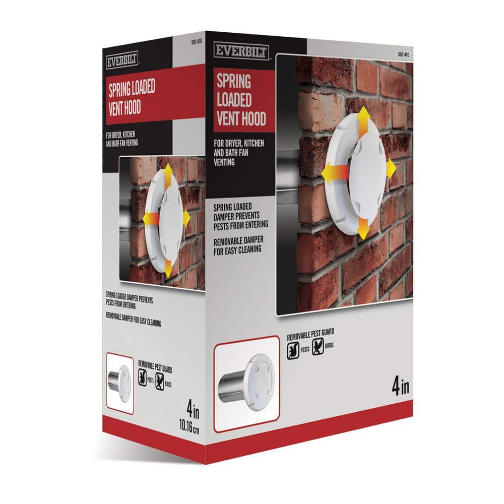 4 in. Spring Loaded Exhaust Hood in White - Hercitys