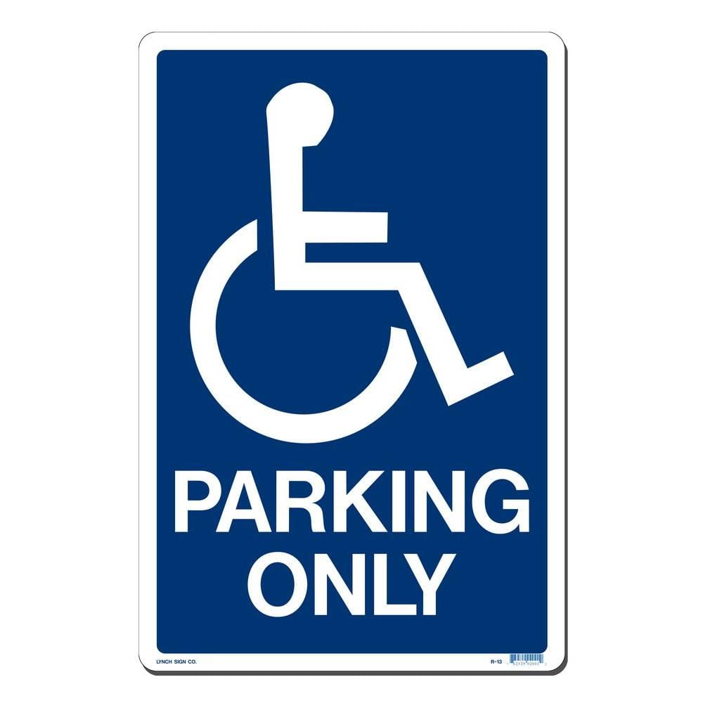 12 in. x 18 in. Accessible Parking Only Sign Printed on More Durable, Thicker, Longer Lasting Styrene Plastic - Hercitys