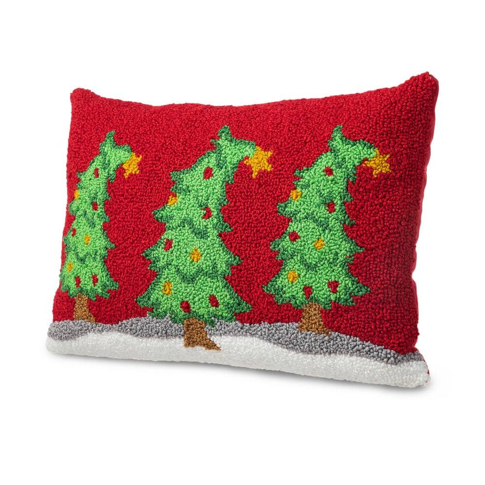 12 in. H Hooked Bent Trees Pillow - Hercitys