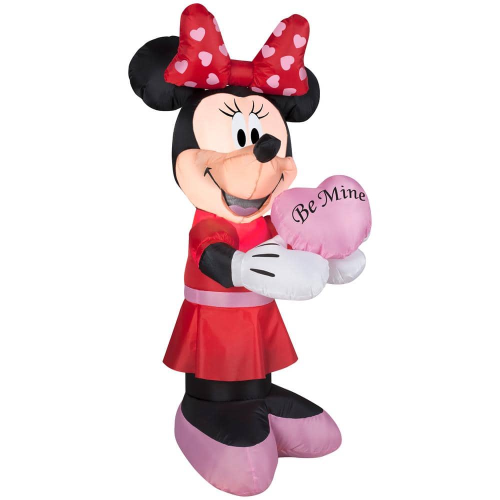 3.5 ft. Tall Airblown Minnie Holding Heart - Hercitys