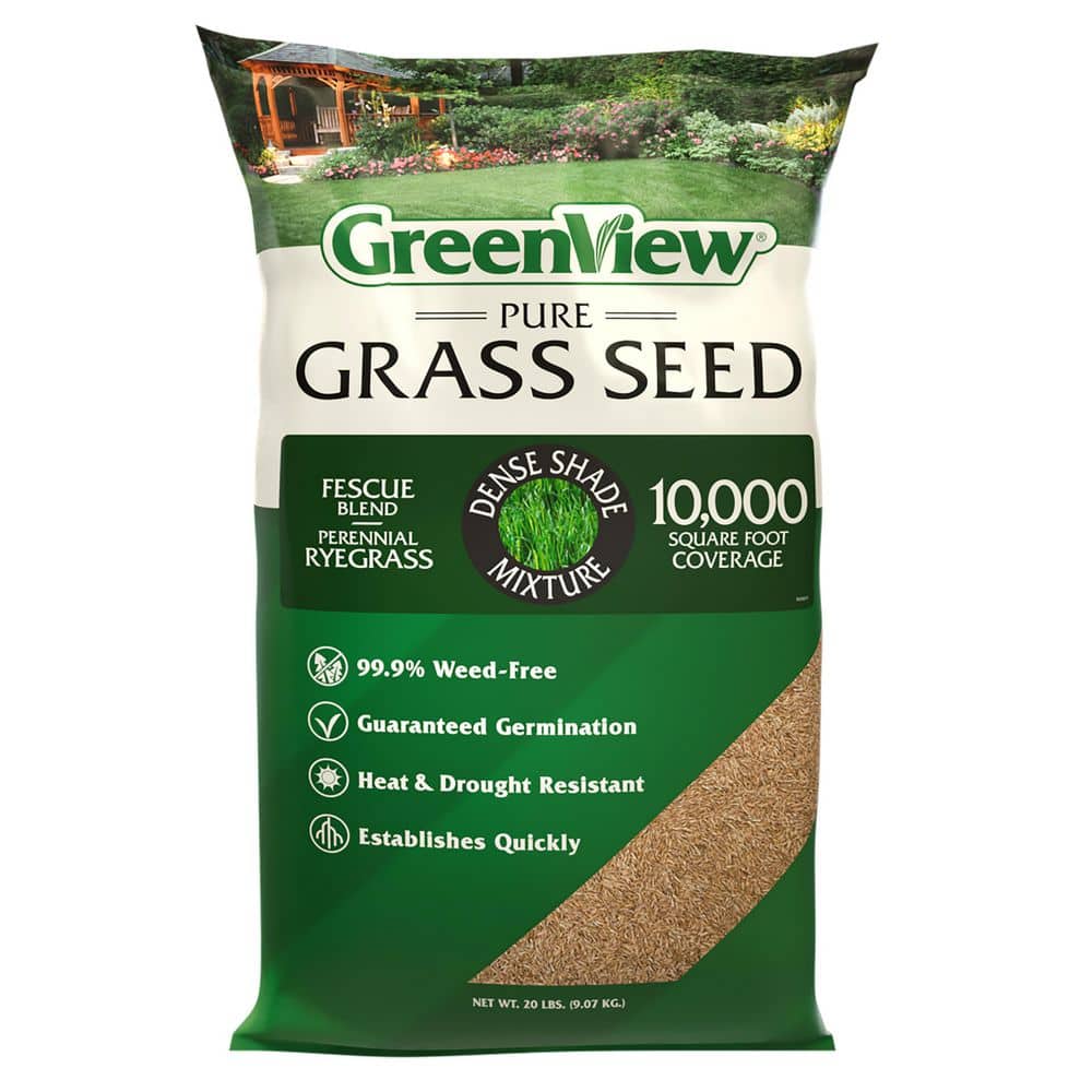 20 lbs. Pure Grass Seed Dense Shade Mixture – Covers up to 10,000 sq. ft. - Hercitys