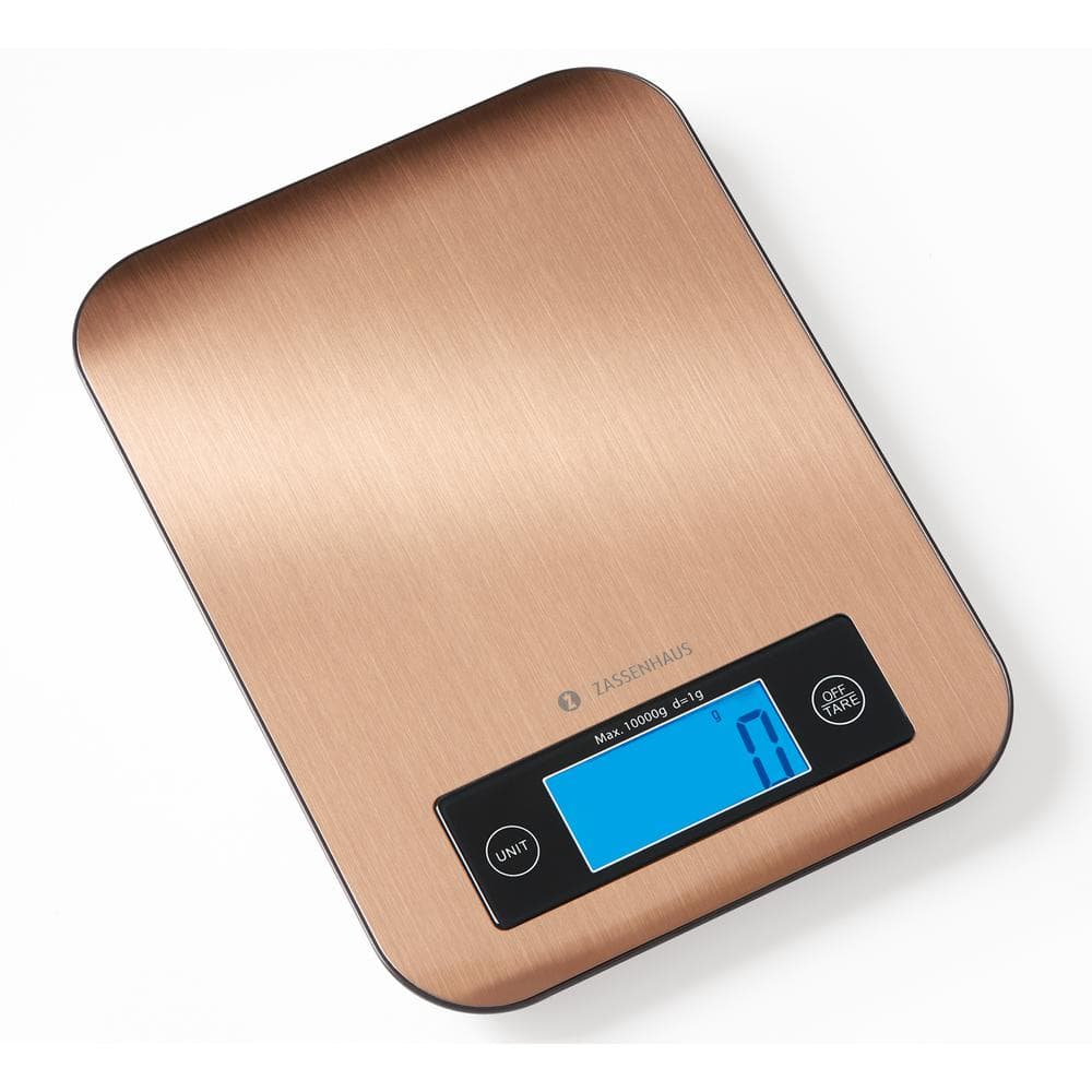 “Pure” Digital Kitchen Scale Copper 9.3 in. x 6.9 in. x 1 in. Food Scale - Hercitys