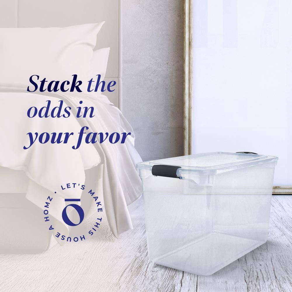 112 qt. Storage Box in Clear (4-Pack) - Hercitys